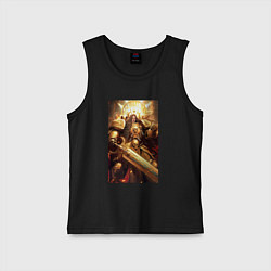 Майка детская хлопок Император человечества - Вархаммер 40000, цвет: черный