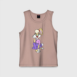 Майка детская хлопок Lola Bunny, цвет: пыльно-розовый