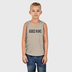 Майка детская хлопок Босс КФС, цвет: миндальный — фото 2