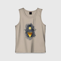 Майка детская хлопок Росток идеи, цвет: миндальный