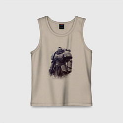 Майка детская хлопок Космодесантник после битвы, цвет: миндальный