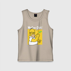 Майка детская хлопок Homer can doh, цвет: миндальный