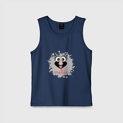 Майка детская хлопок Милый домовенок Кузя, цвет: тёмно-синий