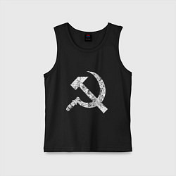 Майка детская хлопок Серп и молот символ, цвет: черный