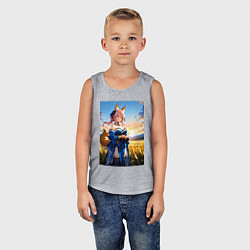 Майка детская хлопок Tamamo no Mae Fate Grand Order, цвет: меланж — фото 2