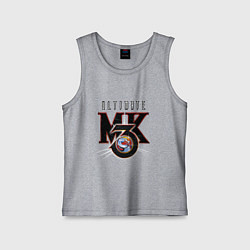 Майка детская хлопок Ultimate mortal kombat - logo, цвет: меланж