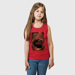 Майка детская хлопок Mortal kombat trilogy, цвет: красный — фото 2