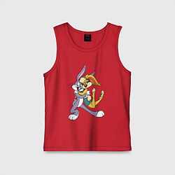 Майка детская хлопок Bugs Bunny - Lola Bunny, цвет: красный