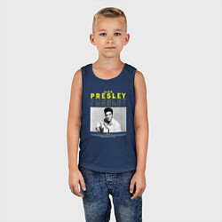 Майка детская хлопок Элвис Пресли и его роспись, цвет: тёмно-синий — фото 2
