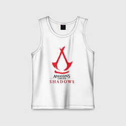 Майка детская хлопок Assassins Creed Shadows - badge, цвет: белый