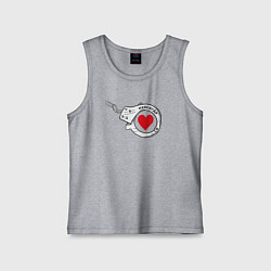 Майка детская хлопок Навсегда парное - наручник, цвет: меланж