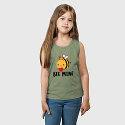 Майка детская хлопок Будь моим, цвет: авокадо — фото 2