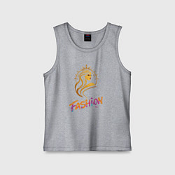 Майка детская хлопок Fashion - портрет девушки, цвет: меланж