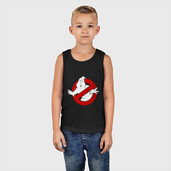Майка детская хлопок Ghostbusters - logo, цвет: черный — фото 2