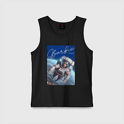 Майка детская хлопок Barbie in space - ai art fantasy, цвет: черный