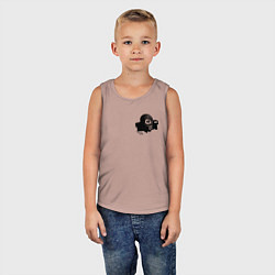 Майка детская хлопок Crazy girl, цвет: пыльно-розовый — фото 2