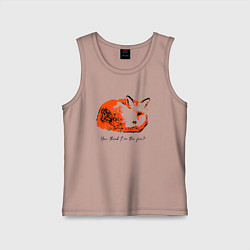 Майка детская хлопок Это лиса, цвет: пыльно-розовый