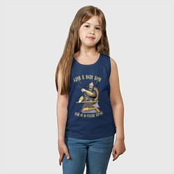 Майка детская хлопок Один в поле воин если он по-русски скроен, цвет: тёмно-синий — фото 2