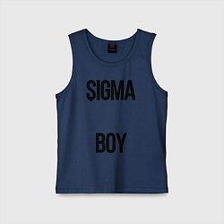 Майка детская хлопок Сигма, цвет: тёмно-синий