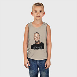 Майка детская хлопок James Alan Hetfield - Metallica leader, цвет: миндальный — фото 2