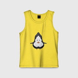 Майка детская хлопок Cartoon penguin character, цвет: желтый