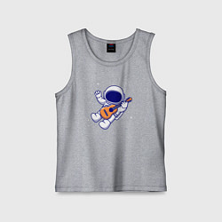 Майка детская хлопок Космический гитарист, цвет: меланж