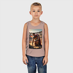 Майка детская хлопок Спартак в Колизее, цвет: пыльно-розовый — фото 2