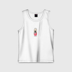 Майка детская хлопок Лучшее лекарство - кот психолог, цвет: белый