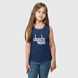 Майка детская хлопок Depeche Mode - exciter logo, цвет: тёмно-синий — фото 2