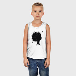 Майка детская хлопок Girl flowers, цвет: белый — фото 2