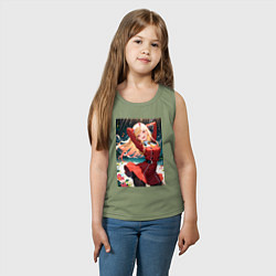 Майка детская хлопок Марин Китагава косплей 002 Darling in the Franxx, цвет: авокадо — фото 2