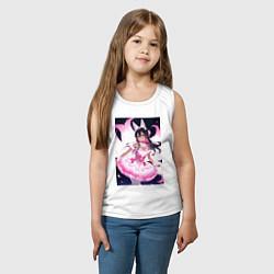Майка детская хлопок Лиса танцует в платье, цвет: белый — фото 2