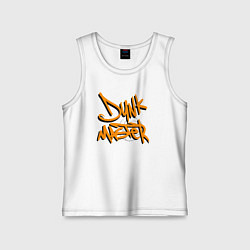 Майка детская хлопок Dunk master, цвет: белый