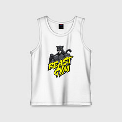 Майка детская хлопок Beast gym, цвет: белый