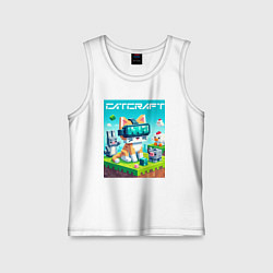 Майка детская хлопок Catcraft - collaboration ai art, цвет: белый