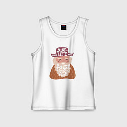 Майка детская хлопок Живи своей жизнью, цвет: белый