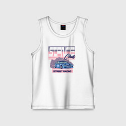 Майка детская хлопок Street racing, цвет: белый