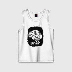 Детская майка Мозг на черном
