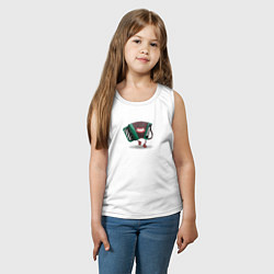 Майка детская хлопок Мем баян, цвет: белый — фото 2