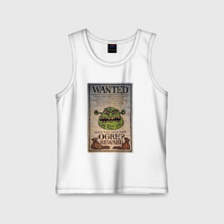 Майка детская хлопок Разыскивается огр, цвет: белый