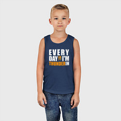 Майка детская хлопок Thunder in, цвет: тёмно-синий — фото 2