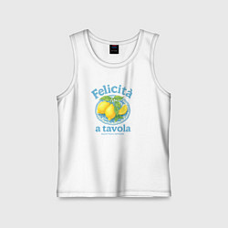 Майка детская хлопок Felicita a tavola, цвет: белый