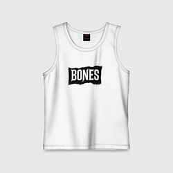 Майка детская хлопок Bones лого, цвет: белый