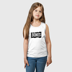 Майка детская хлопок Bones лого, цвет: белый — фото 2