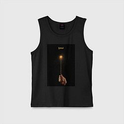 Майка детская хлопок Lumos - заклинание, цвет: черный