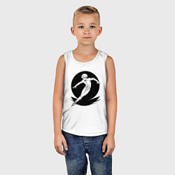 Майка детская хлопок Конькобежец аниме, цвет: белый — фото 2