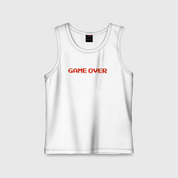 Майка детская хлопок Гейм овер, цвет: белый
