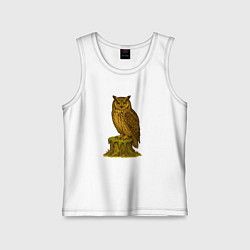 Майка детская хлопок Сказочная сова, цвет: белый