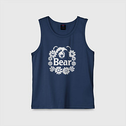 Детская майка Медведь в цветах