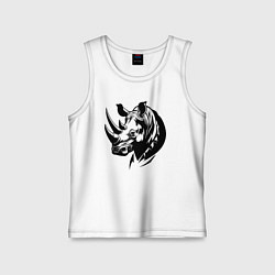 Детская майка Черный носорог